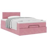 vidaXL Okvir kreveta s madraca ružičasti 120x200 cm baršunasti | shoptok.hr