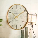 Zidni sat world traveller 53cm 778903 - cream/gold - dcs ( 040104 )