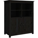  Komoda crna 83 x 41 5 x 100 cm od masivne borovine | shoptok.hr