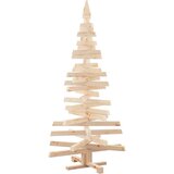 vidaXL Božična drevesa z stojalom Naravna 150 cm Trdna borovina | Shoptok.si