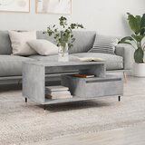vidaXL Klubska mizica betonsko siva 90x49x45 cm inženirski les | Shoptok.si