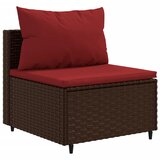  10-dijelni set vrtnih sofa od poliratana s jastucima smeđi | shoptok.hr
