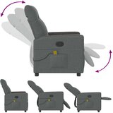 Masažna fotelja, tamno siva tkanina | shoptok.hr
