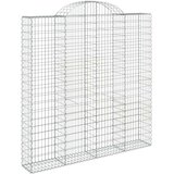  Obokane gabion košare 3 kosi 200x30x200/220 cm pocinkano železo, (20798917) | Shoptok.si