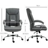  Uredska okretna stolica ergonomska s naslonom za glavu i ruke najlon siva 65x78x110-118 cm | shoptok.hr