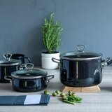 RIESS Lonec s pokrovom Black Magic 24cm / 6,5l / dva ročaja / emajl, (5000198673) | Shoptok.si