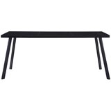 Furnova Jedilna miza črna 160x80x75 cm kaljeno steklo, (21946847) | Shoptok.si