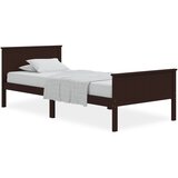 Furnova Posteljni okvir temno rjav iz trdne borovine 100x200 cm, (21935095) | Shoptok.si