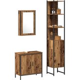  Set namještaja za kupaonicu 3 kom. Smeđa Konstruirano drvo | shoptok.hr