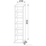 MID.YOU Regal Milano, Bela, Barva Hrasta | Shoptok.si