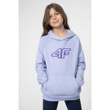 4f Otroški pulover vijolična barva, s kapuco | Shoptok.si