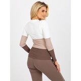 RUE PARIS Blouse-RV-BZ-8431.31X-white-brown | Shoptok.si