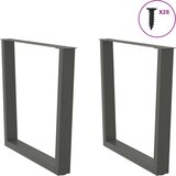  Noge za blagovaonski stol V-oblika 2 kom antracit 80 x (72-73,3) cm čelik | shoptok.hr