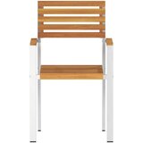  Vrtna stolica 2 pcs Masivno drvo akacije i nehrđajući čelik | Shoptok.si
