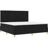  LED Box Spring Krevet s madracem Crna 200 x 200 cm tkanina | shoptok.hr