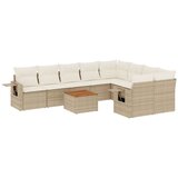 Maison Chic Seti vrtnega pohištva - Vrtna garnitura - Vrtni pohištvo set 10-delna z blazinami bež poli ratan, (21821727) | Shoptok.si
