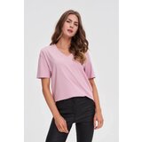 Marisse Pink V-Neck T-Shirt | Shoptok.si