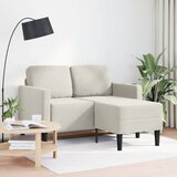 SOFA 2-sjed s ležaljkom u obliku slova L krem 125 cm baršun | Eponuda.ba