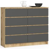 AKORD KOMODA K120 8SZ CLP DĄB ARTISAN / SIVI, (21702931) Cene