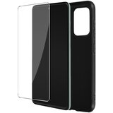 AVIZAR Popolna zašcita Samsung Galaxy A52 / 52S, mat crn silikonski ovitek Kaljeno steklo proti prstnim odtisom, (20632541) | Shoptok.si