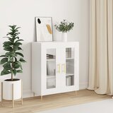 The Living Store Komoda visok sijaj bela 69,5x34x90 cm inženirski les - Komoda, (21663459) Cene