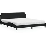  Krevet s madracem Dover crni 180x200 cm od tkanine | shoptok.hr