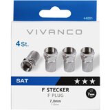 Vivanco F-Stecker, 7,0 mm, 4 Stück VIVANCO 44001 STD F74A-N Cene