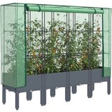 vidaXL Povišena gredica s pokrovom za staklenik 160 x 40 x 140 cm | shoptok.hr