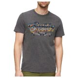 Superdry Majice s kratkimi rokavi T-shirt Rock Graphic Band gris anthracite Siva Cene
