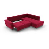 Cosmopolitan Design Crvena baršunasti sklopiva/s prostorom za odlaganje kutna garnitura (s desnim kutom/u obliku slova L) Kyoto – | shoptok.hr