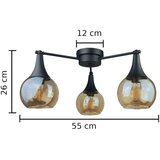  Plafonski luster STAR 3xE27/60W/230V crna/dimljeno bež | Eponuda.com