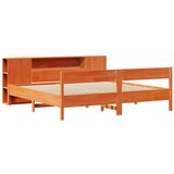  Krevet s regalom za knjige bez madraca 200x200 cm od borovine | shoptok.hr