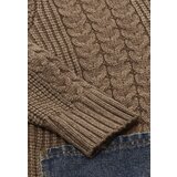 RISA Pletena jopa temno modra / rjava | Shoptok.si