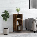 vidaXL Komoda dimljeni hrast 34,5x32,5x90 cm inženirski les Cene
