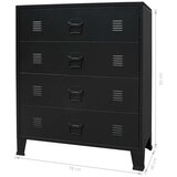 vidaXL Ladičar od metala u industrijskom stilu 78 x 40 x 93 cm crni | shoptok.hr