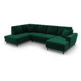 Cosmopolitan Design Zelena žametna raztegljiva kotna sedežna garnitura s prostorom za shranjevanje (levi kot/v obliki črke "U") Kyoto – | Shoptok.si