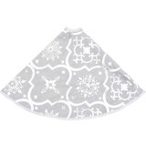vidaXL Luksuzna podloga za božićno drvce s čarapom bijela 122 cm | shoptok.hr