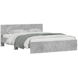  Okvir za krevet s uzglavljem i LED siva boja betona 160x200 cm | shoptok.hr