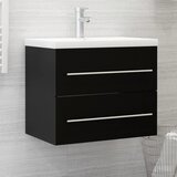 vidaXL Omarica za umivalnik črna 60x38,5x48 cm iverna plošča Cene