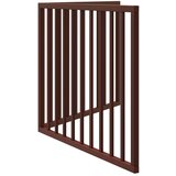  Vrata za pse s 2 panela sklopiva smeđa 160 cm od drva topole | shoptok.hr