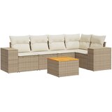  6-dijelni set vrtnih sofa s jastucima bež od poliratana | shoptok.hr