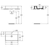 Ideal Standard K078101 Strada 60 x 42 cm nadpultni keramični umivalnik z odprtino za armaturo | Shoptok.si