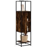  Visoka ploča dimljeni hrast 35,5x35x139cm izrađeno drvo i metal | shoptok.hr