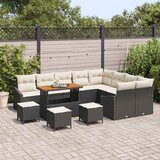  Sjedeća garnitura za vrt 13 kom. Crna poliratan 288,5 x 234 x 85 cm | shoptok.hr