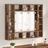 vidaXL Ogledalo ormar Staro drvo 91 x 15 x 76.5 cm Konstruirano drvo | shoptok.hr