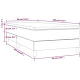 Box spring krevet s madracem tamnoplavi 90x200 cm baršunasti | shoptok.hr