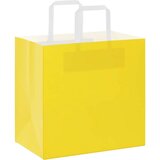  Papirnate vrećice 250 kom s ručkama žute 26x17x25 cm | shoptok.hr