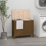 vidaXL Kutija za rublje boja meda 88,5 x 44 x 76 cm masivna borovina | shoptok.hr