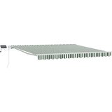  Skrovita tenda Zelena i bijela 400 × 300 cm Tkanina i čelik | shoptok.hr