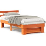  Krevetna konstrukcija s uzglavljem Voštano smeđa 90 x 190 cm | shoptok.hr